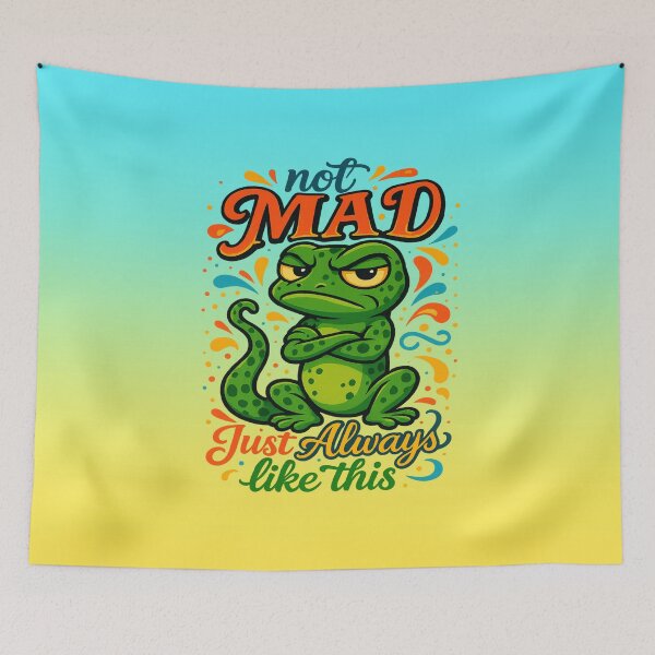 Item preview, Not Mad Just Always Like This | Graphic Crewneck Lizard Meme  designed and sold by skkyfaithArtz.