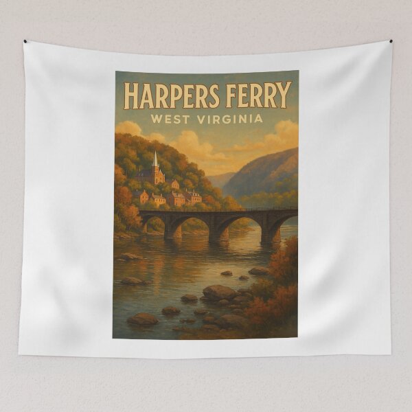 Item preview, Harpers Ferry West Virginia Sunset Over Stone Bridge designed and sold by Aryabek.
