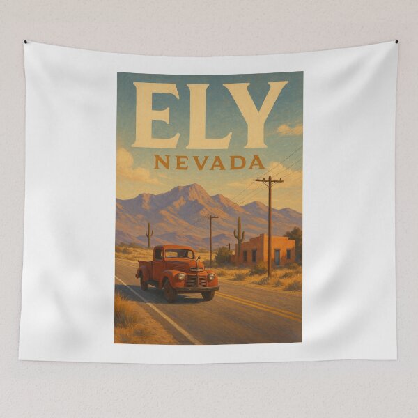 Item preview, Ely Nevada Desert Road and Vintage Pickup designed and sold by Aryabek.