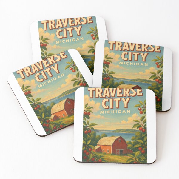 Item preview, Traverse City Michigan Cherry Orchard and Barn View designed and sold by Aryabek.
