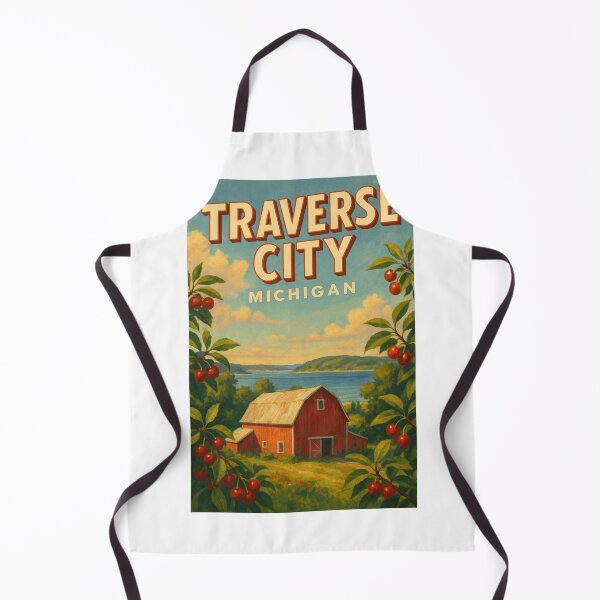 Item preview, Traverse City Michigan Cherry Orchard and Barn View designed and sold by Aryabek.