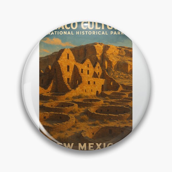Item preview, Chaco Culture New Mexico Pueblo Bonito and Cliff Walls designed and sold by Aryabek.