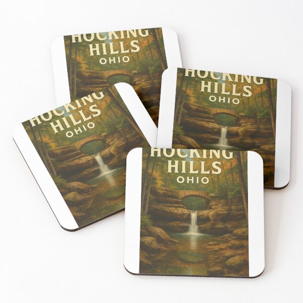 Item preview, Hocking Hills Ohio Waterfall and Stone Bridge Scene designed and sold by Aryabek.