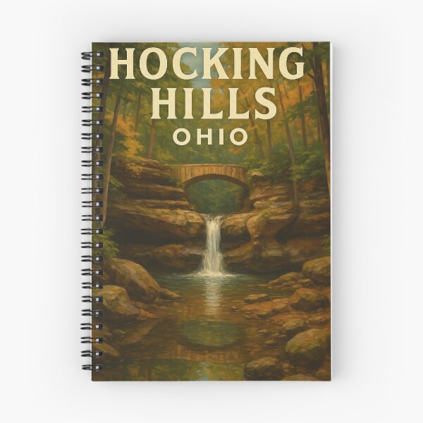 Item preview, Hocking Hills Ohio Waterfall and Stone Bridge Scene designed and sold by Aryabek.