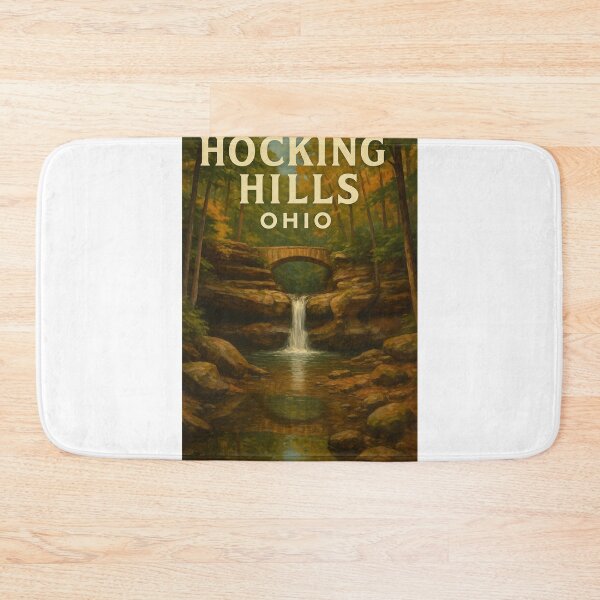 Item preview, Hocking Hills Ohio Waterfall and Stone Bridge Scene designed and sold by Aryabek.