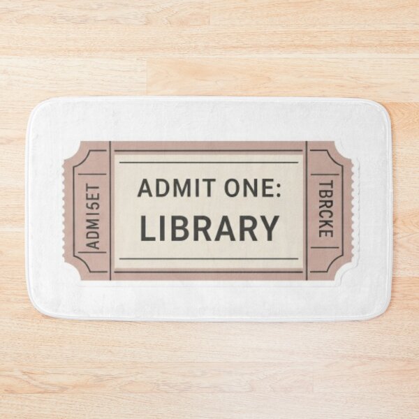 Item preview, Vintage Library Ticket – Retro Aesthetic Book Sticker designed and sold by EverMuse_0_0.