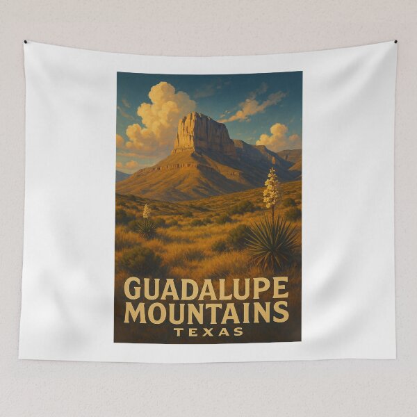 Item preview, Guadalupe Mountains Texas Sunset and Desert Flora designed and sold by Aryabek.