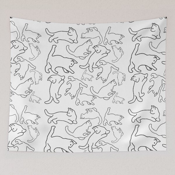Item preview, Minimal line art cat designed and sold by BritishDelights.