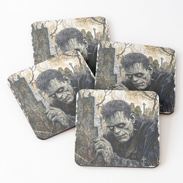 Item preview, Frankenstein Monster – Gothic Graveyard Horror Halloween Art designed and sold by ArtSeedCrafts.