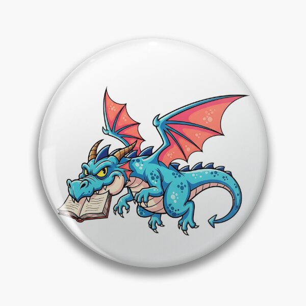 Item preview, Mischievous Blue Dragon Reading designed and sold by TheAnimalZ00.