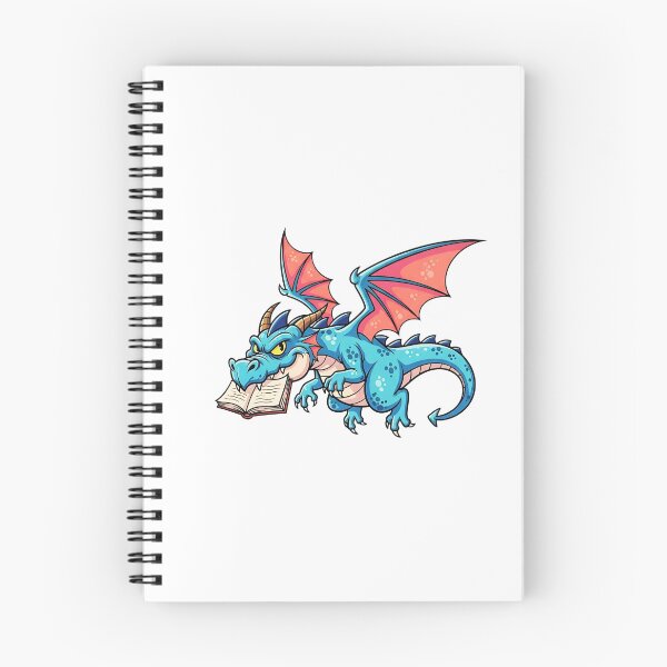 Item preview, Mischievous Blue Dragon Reading designed and sold by TheAnimalZ00.