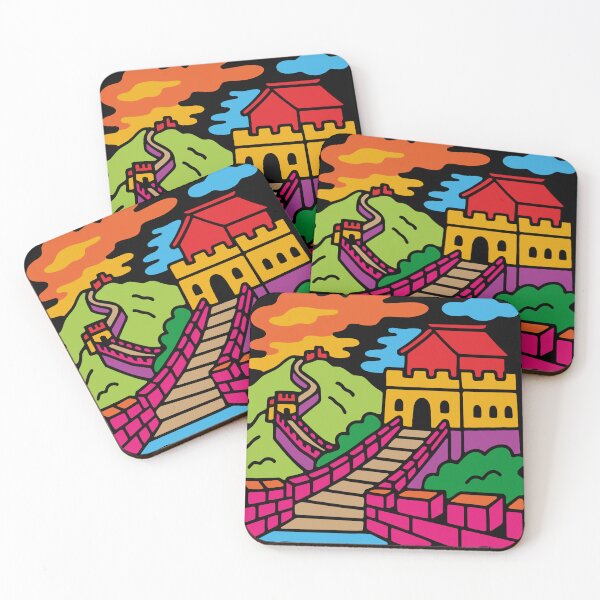 Item preview, Colorful Great Wall of China designed and sold by Uppercase Tees.
