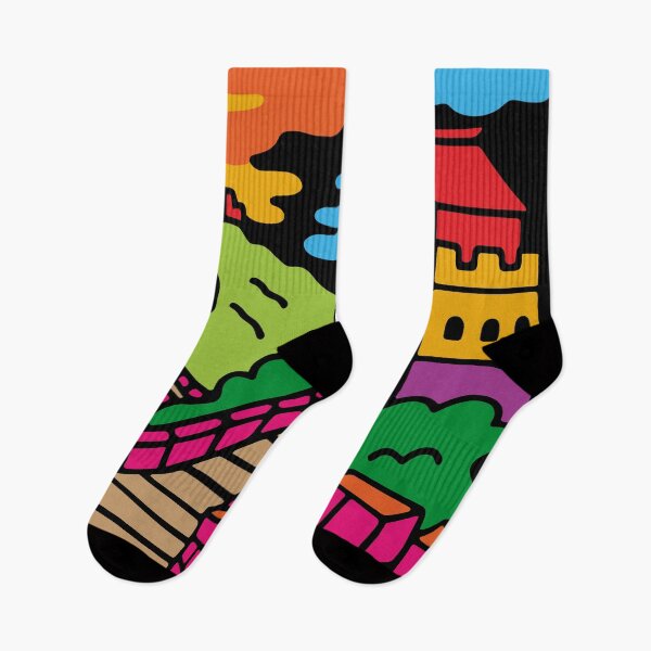 Item preview, Colorful Great Wall of China designed and sold by Uppercase Tees.