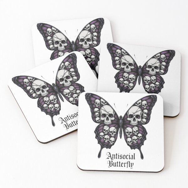 Item preview, Antisocial Butterfly (Gothic Skull Butterfly) designed and sold by Rendered-Wear.