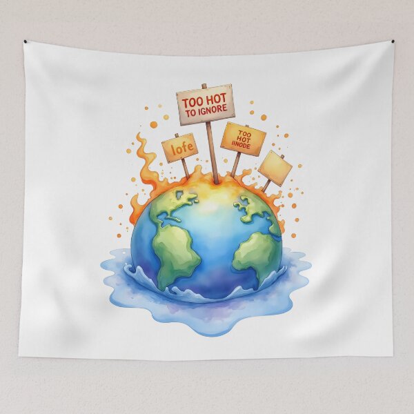 Item preview, Too Hot to Ignore – Climate Crisis Protest designed and sold by nhk999.