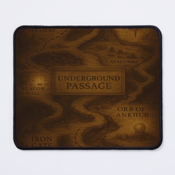Item preview, Underground Passage Sketchbook – Map of Hidden Crypts & Forgotten Tunnels designed and sold by fairmaiden7.
