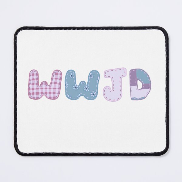 Item preview, WWJD patchwork design designed and sold by JoyMadeArt.