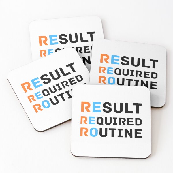 Item preview, Motivational Quote Typography – Result Required Routine designed and sold by ZoomUpDesign.