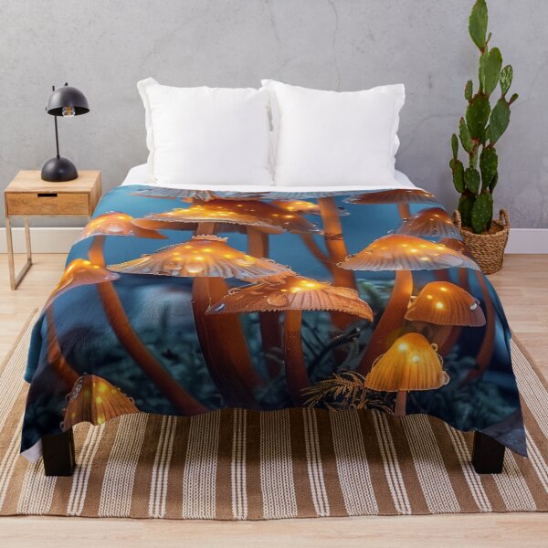Item preview, Glowing Mushroom Cluster in Misty Forest designed and sold by ArgentoArt.