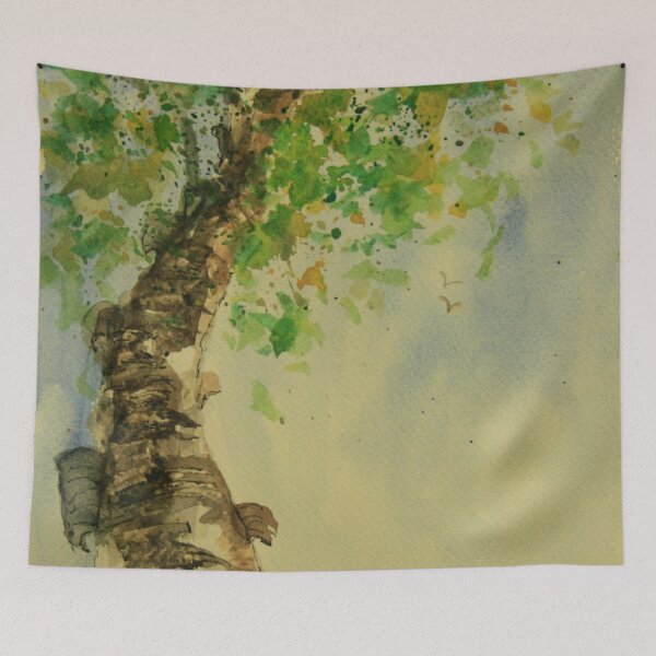 Item preview, Up a Birch Tree WC161108a designed and sold by CSteenArt.