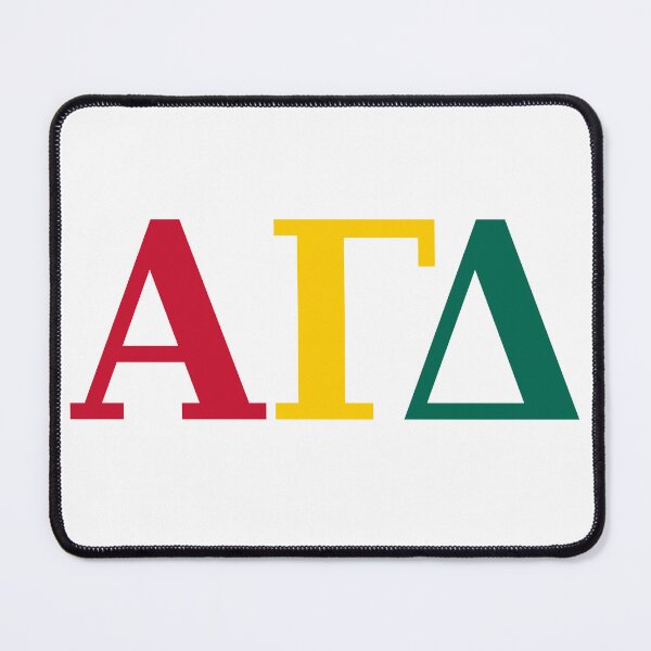 Item preview, Alpha Gam Red Buff Green Letters designed and sold by KLF Creative.