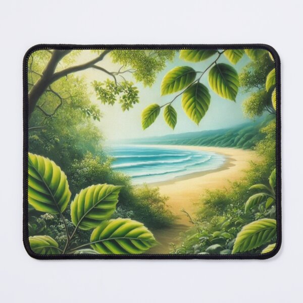 Item preview, Forest Overlooking the Sea – Coastal Nature Landscape Art designed and sold by RoseCraft Atelier.