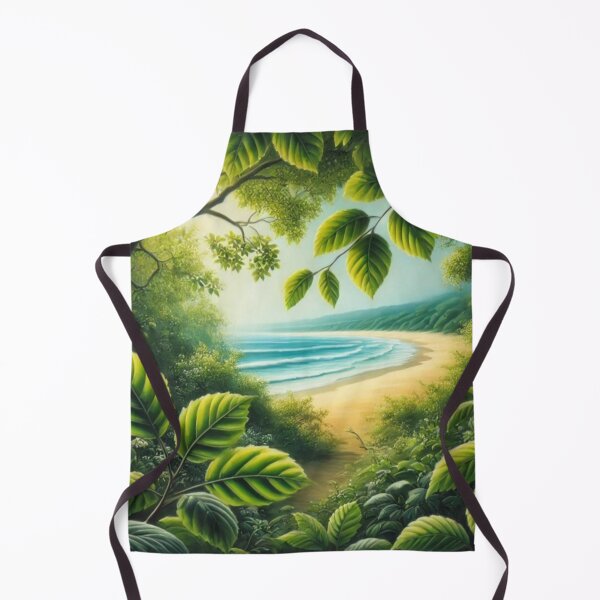 Item preview, Forest Overlooking the Sea – Coastal Nature Landscape Art designed and sold by RoseCraft Atelier.