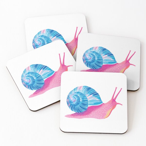 Item preview, Cute Snail with Blue Shell and Pink Body – Whimsical Nature Illustration designed and sold by BobaBunny76.