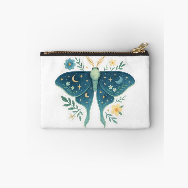Item preview, Celestial Floral Moth – Moonlit Wings with Stars and Flowers designed and sold by Zee's Whimsical Wonders.