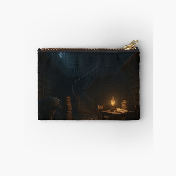 Item preview, Arcane Library Spiral • Dusty Gothic Book Haven With Oil Lamp Glow designed and sold by fairmaiden7.
