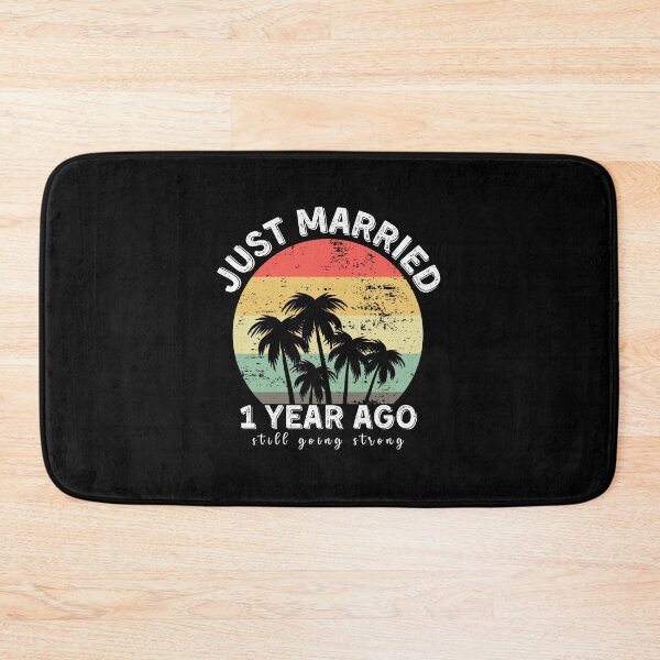 Item preview, Vintage - Just Married 1 Year Ago, 1st Wedding Anniversary for Couple Men & Women designed and sold by Mozaic Clothes.