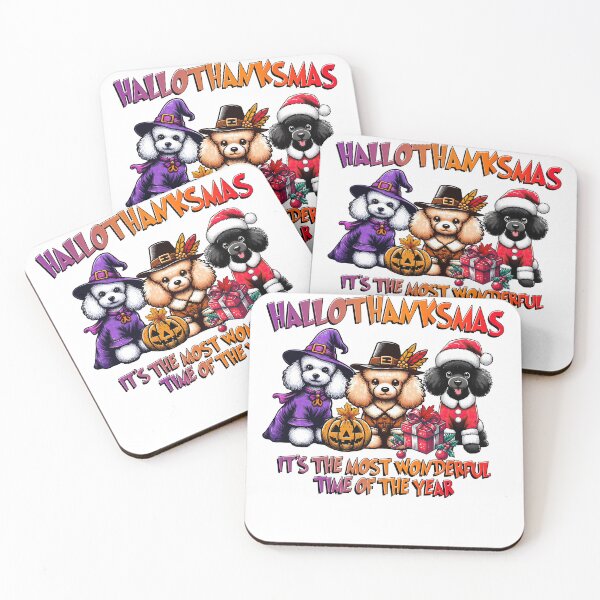 Item preview, Poodle Halloween Thanksgiving Christmas  designed and sold by doodIllustrate.