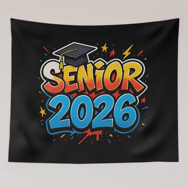 Item preview, Senior 2026 Graffiti Graduation Cap T-Shirt designed and sold by Mewra.