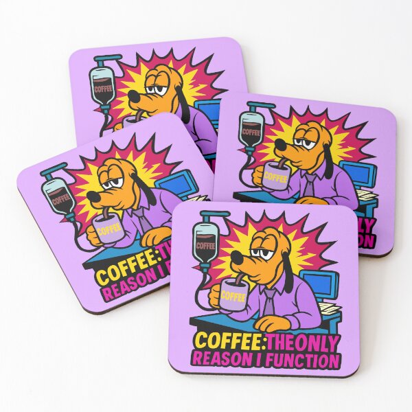 Item preview, ☕ Pluto Coffee Addict – The Only Reason I Function | Funny Office Dog designed and sold by UnicornDreamers.