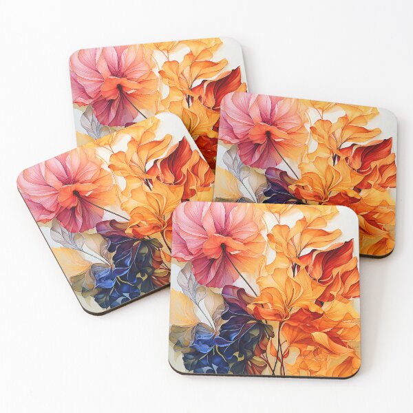 Item preview, Elegant Colorful Floral Watercolor-Style Abstract Art designed and sold by DEC02.