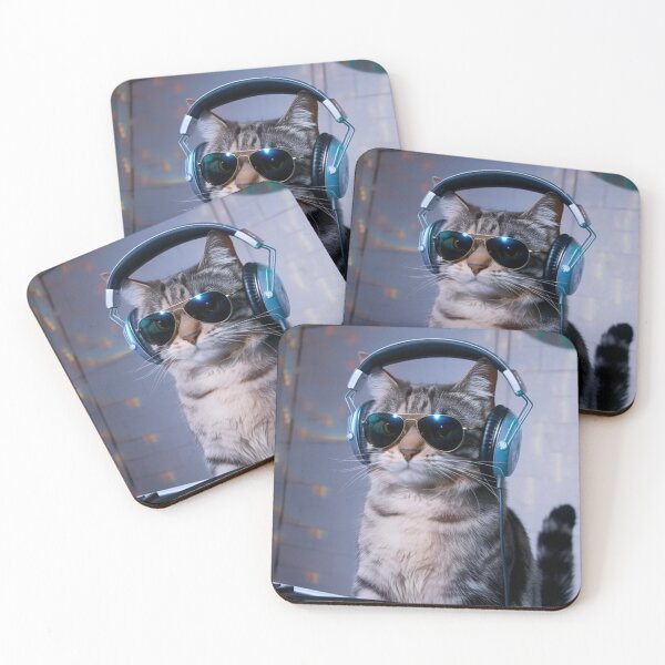 Item preview, DJ Cat on the Turntables designed and sold by thesnakeater.