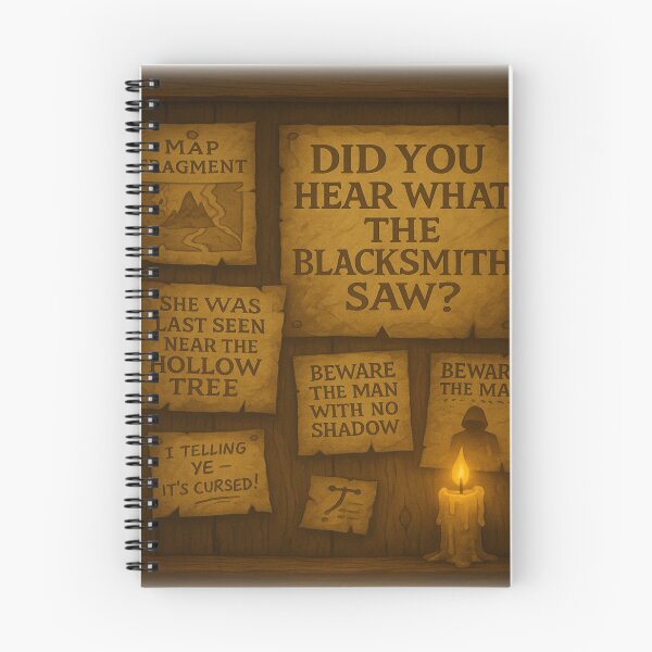 Item preview, Tavern Gossip Wall • Rumor Board • “Beware The Man With No Shadow” Fantasy Art designed and sold by fairmaiden7.