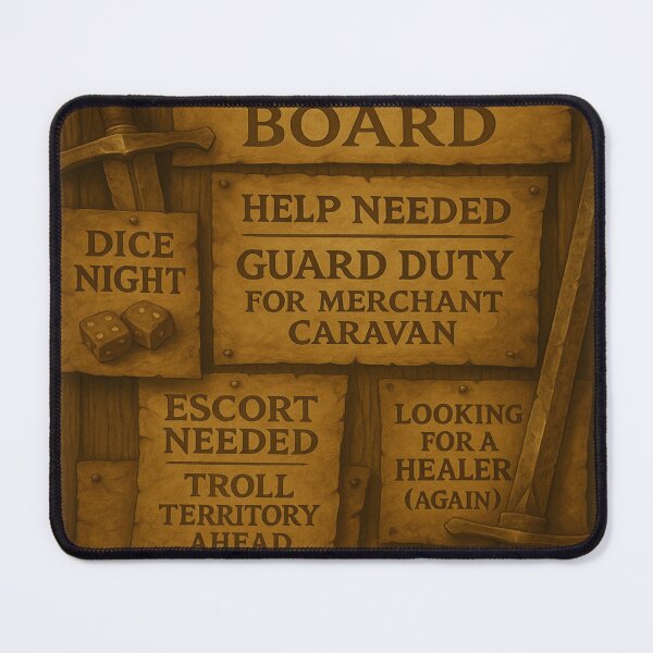 Item preview, Medic Guild Job Board – Caravan Guard Duty & Loot Rumors Quest Art designed and sold by fairmaiden7.