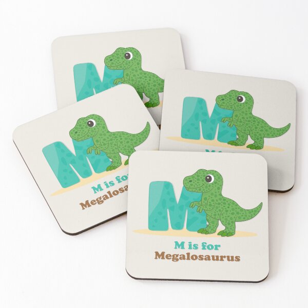 Item preview, M is for Megalosaurus Dinosaur Alphabet | Cute Kids Learning Poster designed and sold by FilizDesigner.