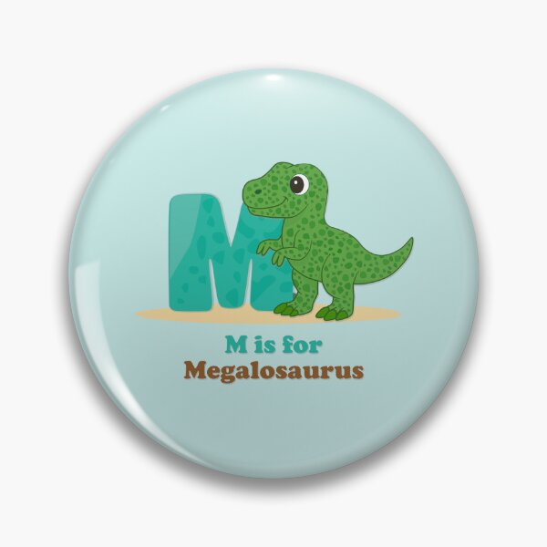 Item preview, M is for Megalosaurus Dinosaur Alphabet | Cute Kids Learning Poster designed and sold by FilizDesigner.
