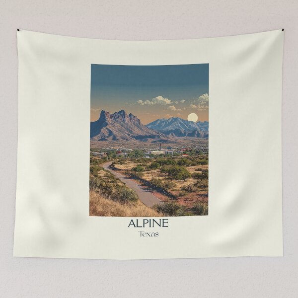 Item preview, Alpine Texas Vintage Travel Poster | West Texas Art designed and sold by TuncGK.