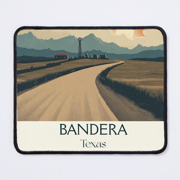 Item preview, Bandera Texas Vintage Travel Poster | Cowboy Capital Art designed and sold by TuncGK.