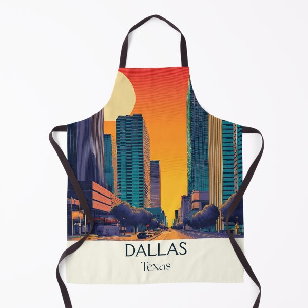 Item preview, Dallas Texas Vintage Travel Poster | Retro Skyline Art designed and sold by TuncGK.