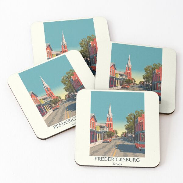 Item preview, Fredericksburg Texas Vintage Travel Poster | German Heritage Art designed and sold by TuncGK.