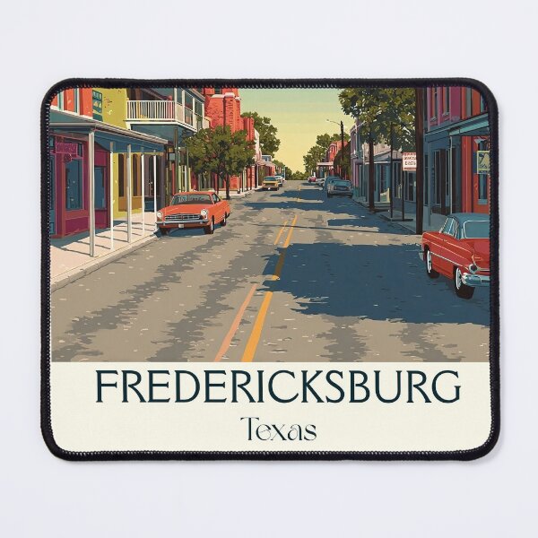 Item preview, Fredericksburg Texas Vintage Travel Poster | German Heritage Art designed and sold by TuncGK.