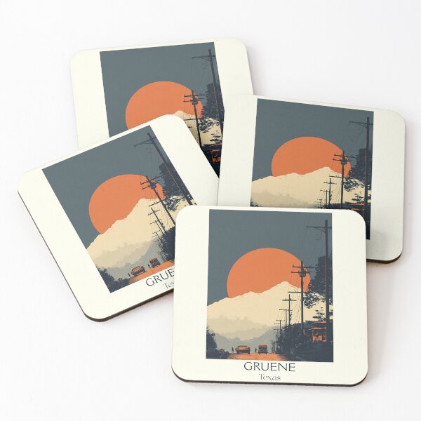 Item preview, Gruene Texas Vintage Travel Poster | Retro Texas Dance Hall designed and sold by TuncGK.