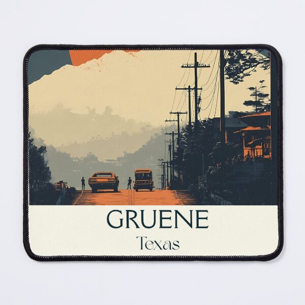 Item preview, Gruene Texas Vintage Travel Poster | Retro Texas Dance Hall designed and sold by TuncGK.