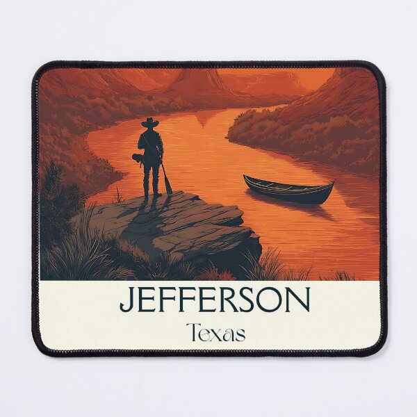 Item preview, Jefferson Texas Vintage Travel Poster | East Texas Bayou Art designed and sold by TuncGK.