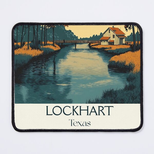 Item preview, Lockhart Texas Vintage Travel Poster | BBQ Capital Art designed and sold by TuncGK.