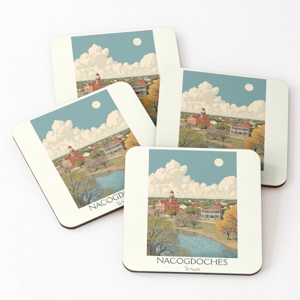Item preview, Nacogdoches Texas Vintage Travel Poster | Oldest Town in Texas designed and sold by TuncGK.